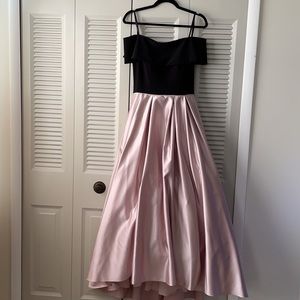 Betsy & Adam Off the Shoulder Two Tone Ballgown